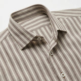 Brown Stripe Linen Shirt