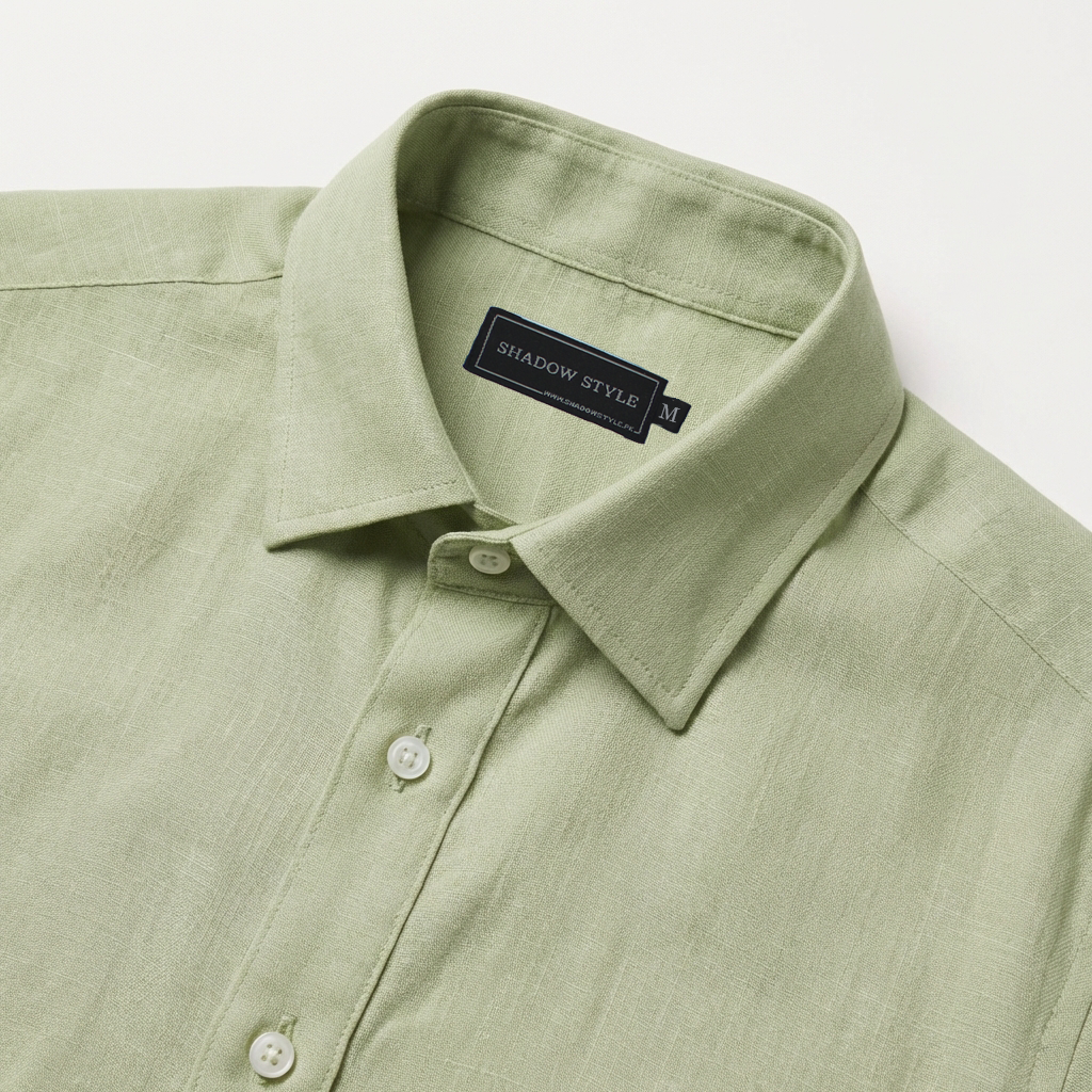 Olive Green Linen Shirt