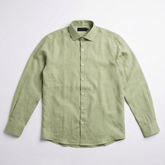 Olive Green Linen Shirt