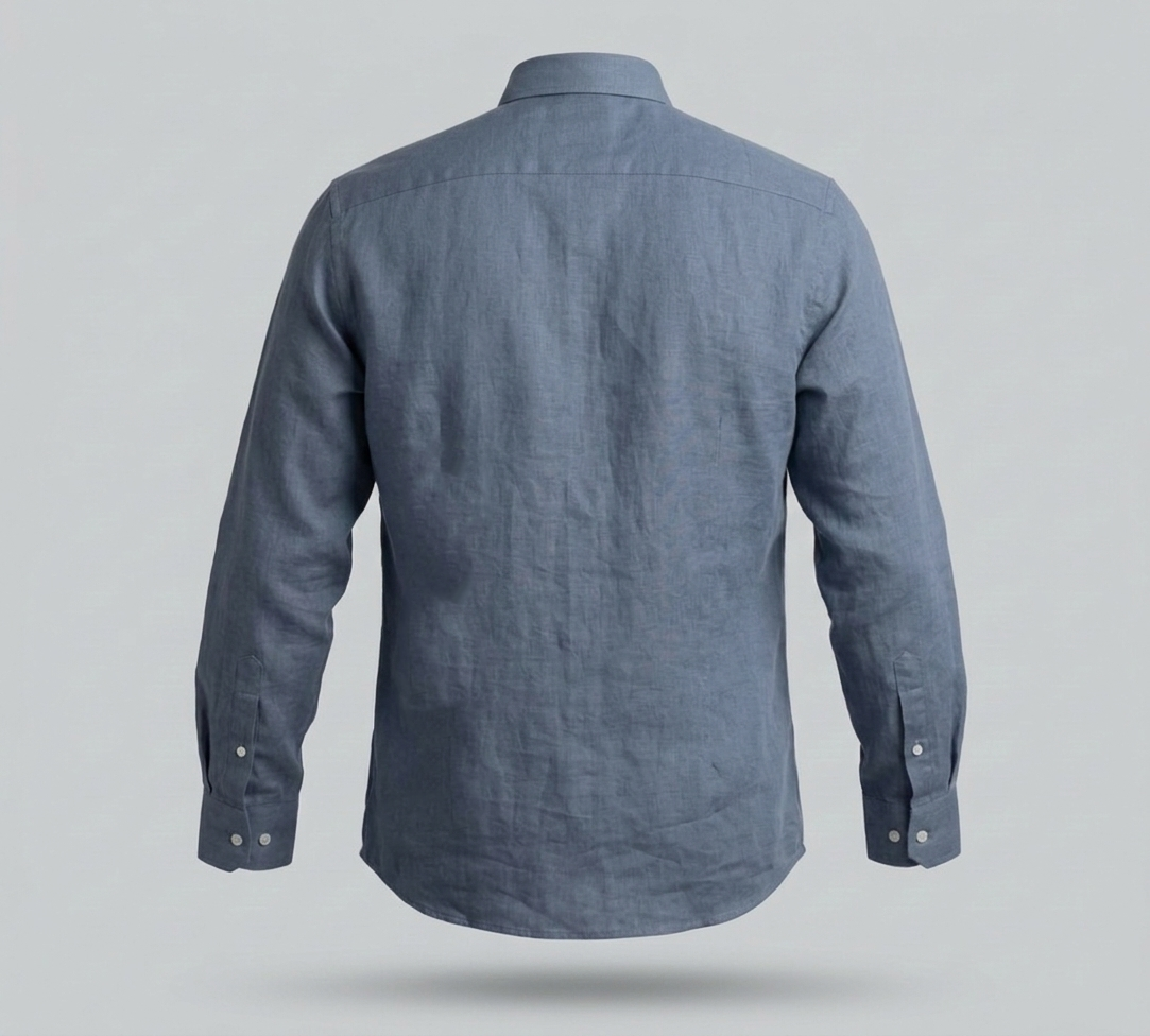 Grayish Blue Linen Shirt
