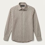 Brown Stripe Linen Shirt