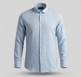 Ice Blue Linen Shirt