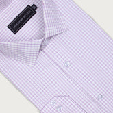 Lavender Check Formal Shirt