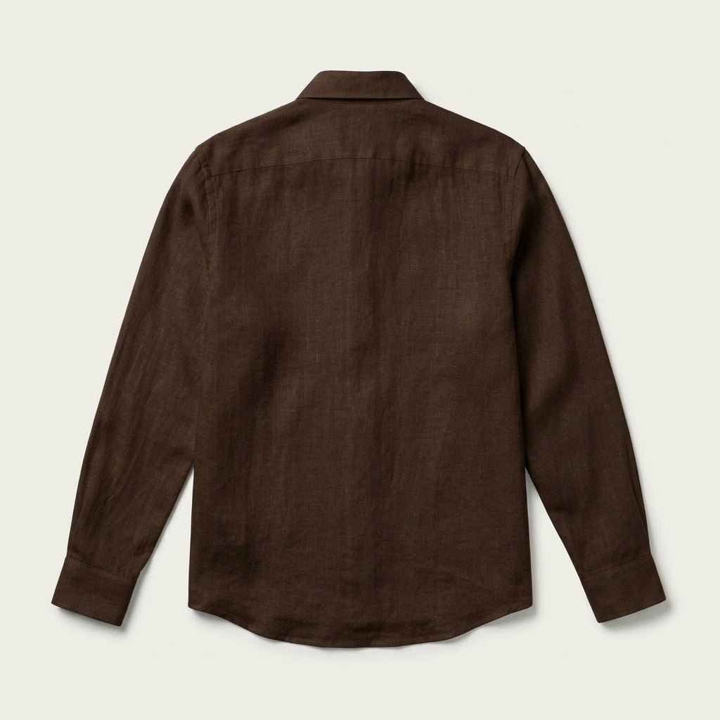 Chocolate Brown Linen Shirt