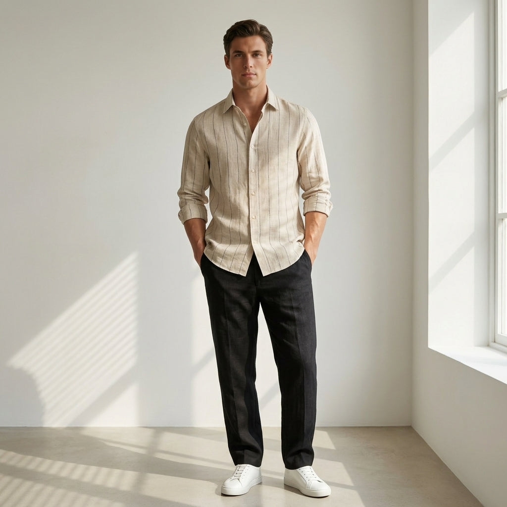 Pinstripe Linen Shirt