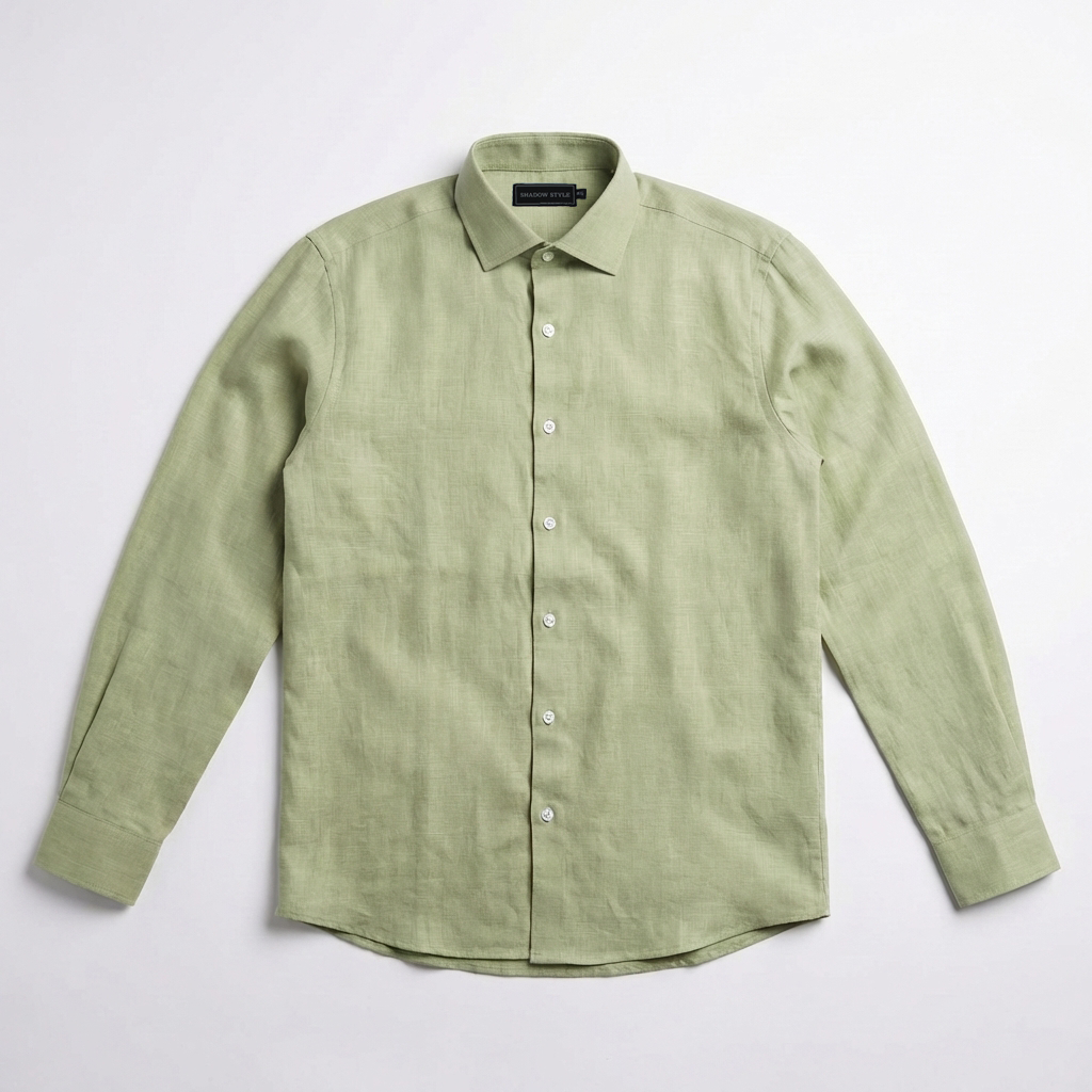 Olive Green Linen Shirt