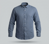 Grayish Blue Linen Shirt