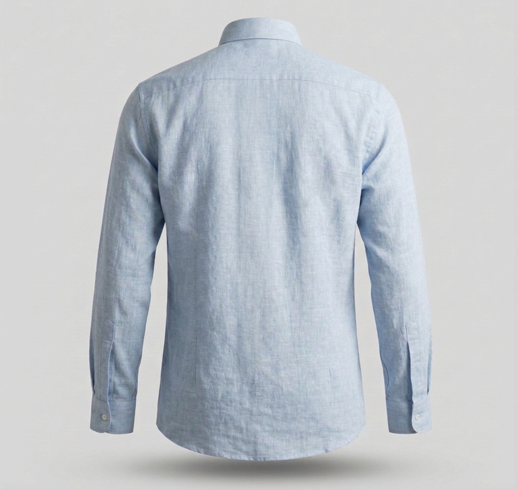 Ice Blue Linen Shirt