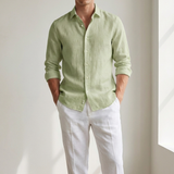 Olive Green Linen Shirt
