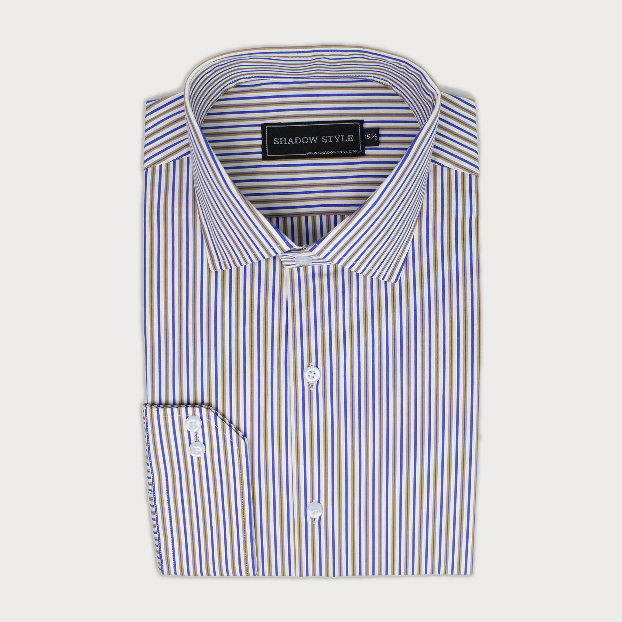 Blue & Brown Stripe Shirt