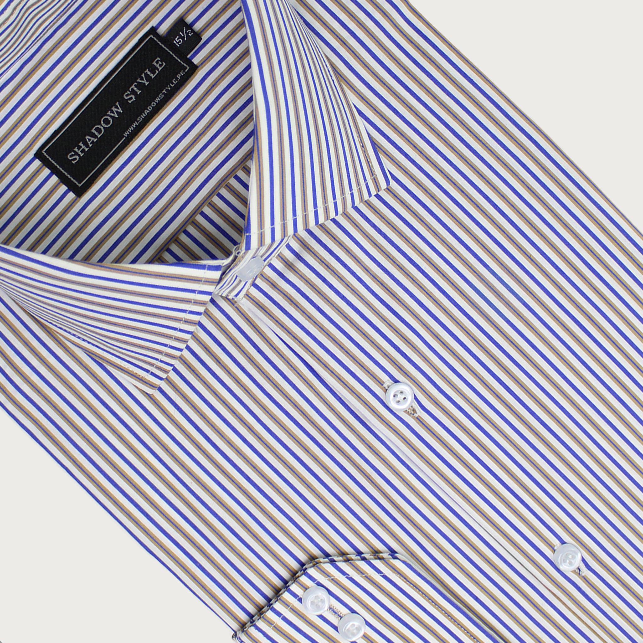Blue & Brown Stripe Shirt