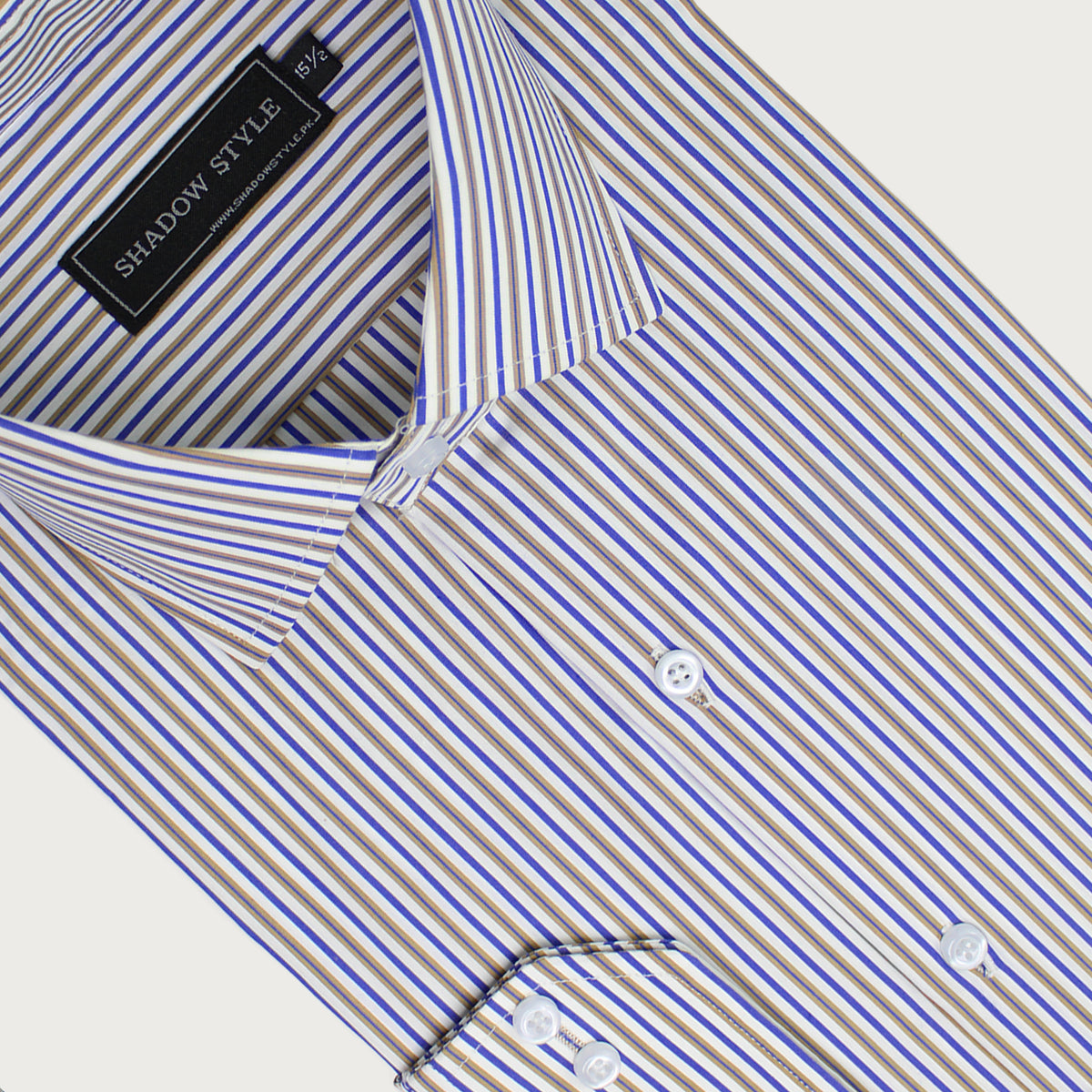 Blue & Brown Stripe Shirt