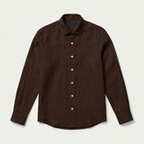 Chocolate Brown Linen Shirt