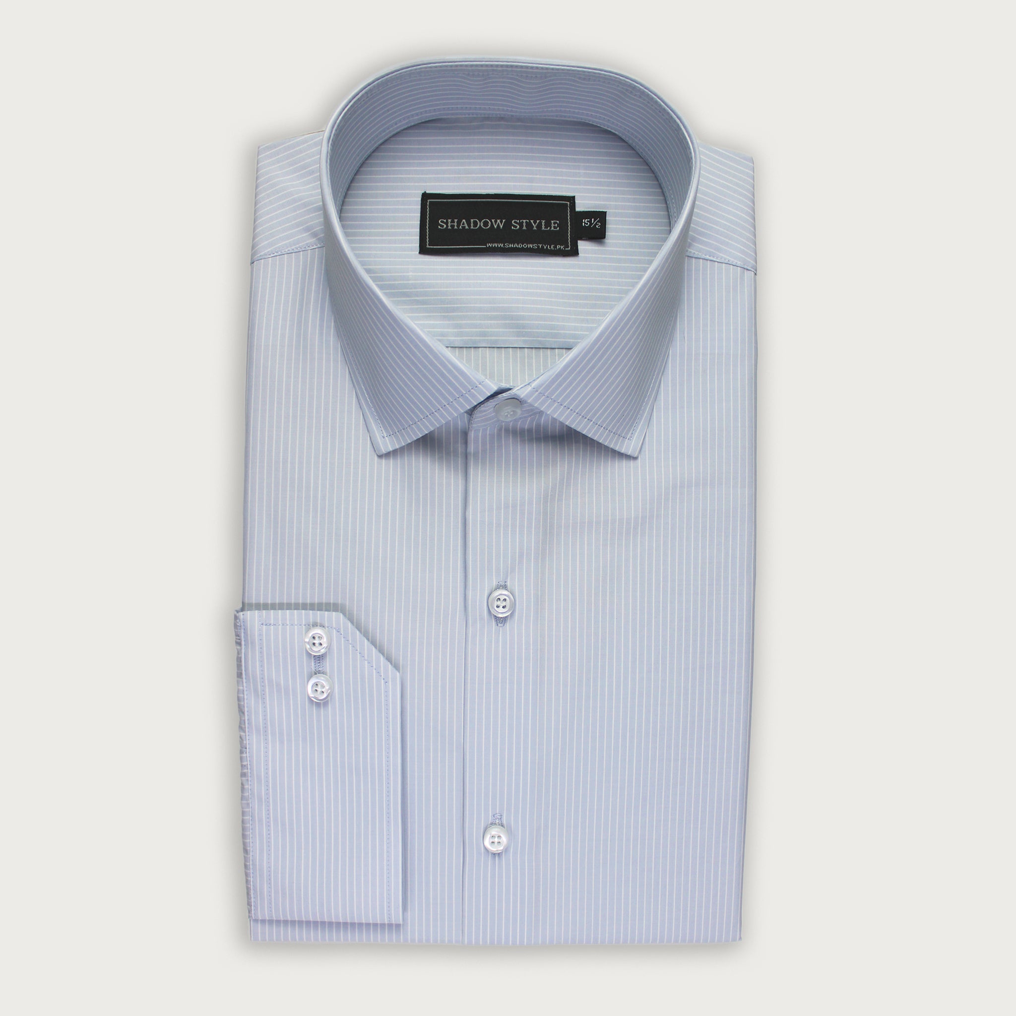 Light Grey & White Stripe Shirt