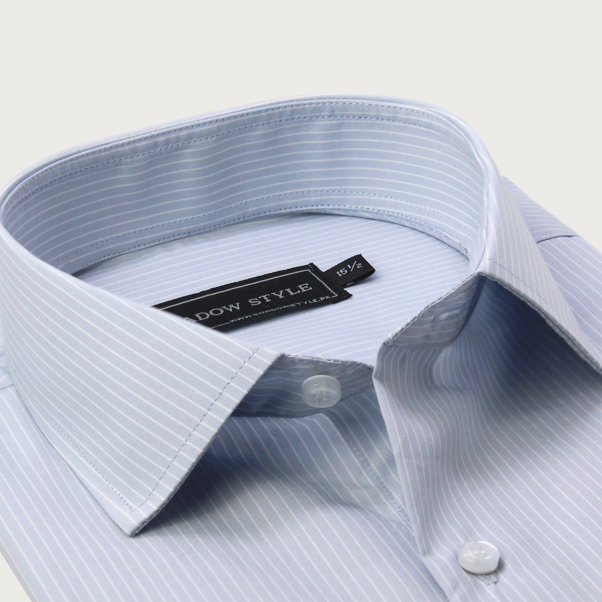 Light Grey & White Stripe Shirt