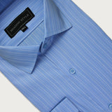 Ice Blue & White Stripe Shirt