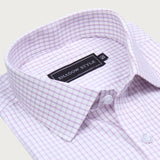Lavender Check Formal Shirt